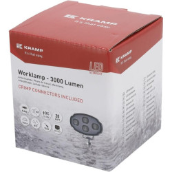 Darbinis šviesos diodas, 20 W, 3000 lm, ovalus, baltas, 100x54x93 mm, vokiškas 2 kontaktų, potvynis, Kramp LA10906