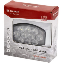 Darbinis šviesos diodas, 15W, 1900lm, ovalus, 10/30V, 120x38x80mm, potvynis, 10 LED, Kramp LA10020