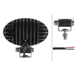 Darbinis šviesos diodas, 1200 lm, ovalus, 12/24 V, skaidrus, 65x120 mm, 8 LED, ValueFit by Hella 1GA357001001