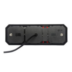 Daugiafunkcinis galinis šviesos diodas, 12-24V, 295x100x30mm, 1,5 m laidas, balta/oranžinė/raudona, Kramp LA40091