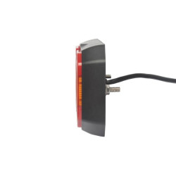 Daugiafunkcinis galinis šviesos diodas, 12-24V, 209x100x30mm, 1,5 m laidas, oranžinė/raudona, Kramp LA40090