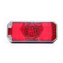 Daugiafunkcis galinis žibintas LED, dešinė, raudona/oranžinė/balta, 12-24V, 236x104x40.5mm LA40110R