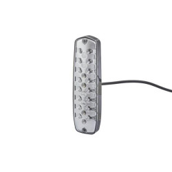 Galinis šviesos diodas, stačiakampis, 12/24 V, skaidrus, užsukamas, 24 šviesos diodai, Hella 2SD343910001