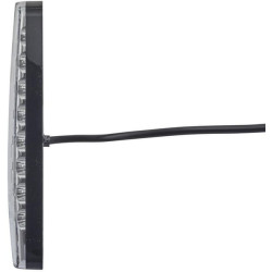 Galinis šviesos diodas, stačiakampis, 12/24 V, skaidrus, užsukamas, 24 šviesos diodai, Hella 2SD343910001