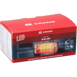 Daugiafunkcinis galinis šviesos diodas, stačiakampis, 12-24V, 107,4x46,7x23 mm, 5 kontaktų, Kramp LA40010