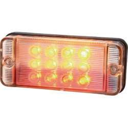 Daugiafunkcis galinis žibintas LED, stačiakampis, 12-24V, 107,4x46,7x23mm, Kramp LA40009