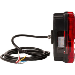 Daugiafunkcinis galinis dešinės šviesos diodas, stačiakampis, 12-24V, 232x142x59mm, Kramp LA40023