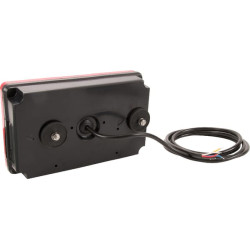 Daugiafunkcinis galinis dešinės šviesos diodas, stačiakampis, 12-24V, 232x142x59mm, Kramp LA40023