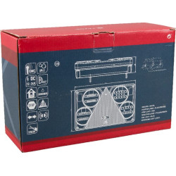 Daugiafunkcinis galinis dešinės šviesos diodas, stačiakampis, 12-24V, 232x142x59mm, Kramp LA40023