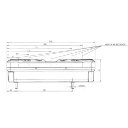 Daugiafunkcinis galinis dešinės šviesos diodas, stačiakampis, 12-24V, 232x142x59mm, Kramp LA40023