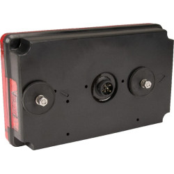 Daugiafunkcinis galinis KŠ žibintas LED, stačiakampis, 12-24V, 232x142x59mm, 5 kontaktų, Kramp LA40026