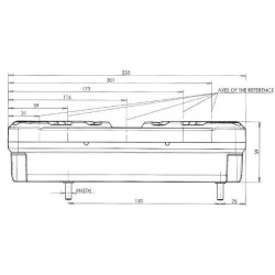 Daugiafunkcinis galinis KŠ žibintas LED, stačiakampis, 12-24V, 232x142x59mm, 5 kontaktų, Kramp LA40026