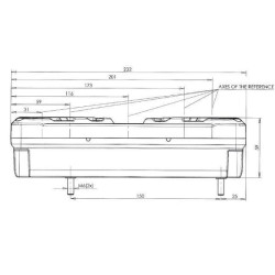 Daugiafunkcinis galinis KŠ žibintas LED, stačiakampis, 12-24V, 232x142x59mm, Kramp LA40025