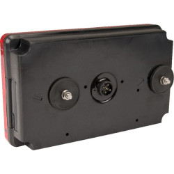 Daugiafunkcinis galinis dešinės šviesos diodas, stačiakampis, 12-24V, 232x142x59mm, 5 kontaktų, Kramp LA40024