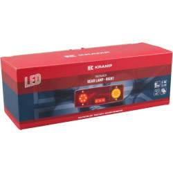 Daugiafunkcis galinis dešinės šviesos diodas, stačiakampis, 12-24V, 287,5x100,5x65 mm, 5 kontaktų, Kramp LA40018