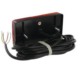 Galinis šviesos diodas, stačiakampis, 12/24V, raudona/oranžinė, užsukamas, 150x27x80mm, 24 LED"s LA26002AR4