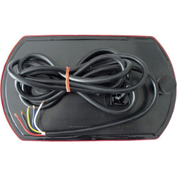 Galinis LH LED žibintas, 9/10,3 W, stačiakampis, 12/24 V, baltas/raudonas/geltonas/mėlynas, užsukamas, 237x29x140mm, 47 LED LA26