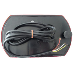 Galinis žibintas RH LED, 9/10.3W, stačiakampis, 12/24V, balta/raudona/geltona/mėlyna, užsukamas, 237x29x140mm, 47 LED LA260120