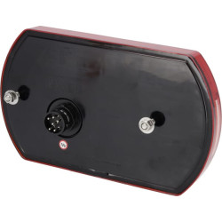 Daugiafunkcinis galinis dešinės šviesos diodas, 12V, 236x140x24,3 mm, 6 kontaktų durtuvas, Kramp L26060P6RH1