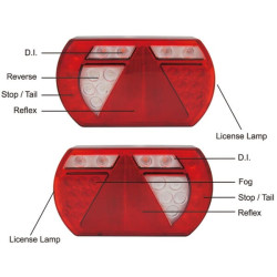 Daugiafunkcinis galinis KŠ žibintas LED, 12V, 236x140x24,3 mm, 5 kontaktų durtuvas, Kramp L26060P5LH1