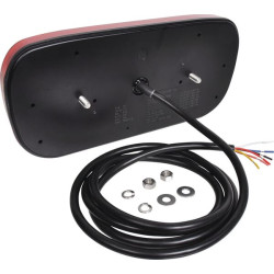 Galinis žibintas LH LED, stačiakampis, 12/24V, 315x32x145mm, Kramp LA111329