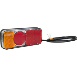 Daugiafunkcis galinis žibintas LED, stačiakampis, 12-24V, 200,5x85x40mm, Kramp LA40029