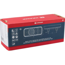 Daugiafunkcis galinis žibintas LED, stačiakampis, 12-24V, 200,5x85x40mm, Kramp LA40029