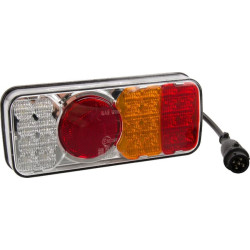 Daugiafunkcinis galinis dešinės šviesos diodas, stačiakampis, 12-24V, 200,5x85x40mm, 5 kontaktų, Kramp LA40032