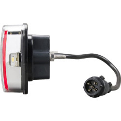 Daugiafunkcis galinis KŠ žibintas LED, stačiakampis, 12-24V, 200,5x85x40mm, 5 kontaktų, Kramp LA40036