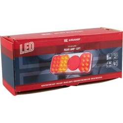 Daugiafunkcinis galinis KŠ žibintas LED, stačiakampis, 12-24V, 200,5x85x40mm, Kramp LA40033