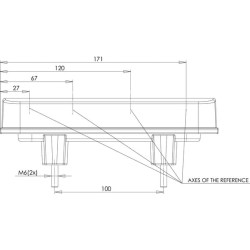 Daugiafunkcinis galinis KŠ žibintas LED, stačiakampis, 12-24V, 200,5x85x40mm, Kramp LA40033