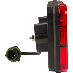 Daugiafunkcinis galinis dešinės šviesos diodas, stačiakampis, 12-24V, 242x134x36,5 mm, 7 kontaktų, Kramp LA40006