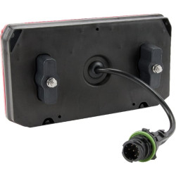 Daugiafunkcinis galinis dešinės šviesos diodas, stačiakampis, 12-24V, 242x134x36,5 mm, 7 kontaktų, Kramp LA40006