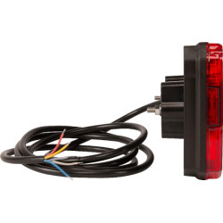 Daugiafunkcinis galinis dešinės šviesos diodas, stačiakampis, 12-24V, 242x134x36,5 mm, Kramp LA40005