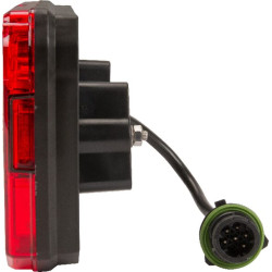 Daugiafunkcinis galinis KŠ žibintas LED, stačiakampis, 12-24V, 242x134x36.5mm, 7 kontaktų, Kramp LA40008