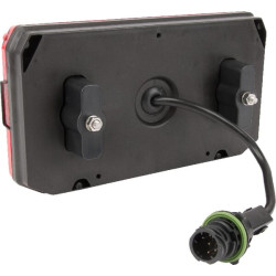 Daugiafunkcinis galinis KŠ žibintas LED, stačiakampis, 12-24V, 242x134x36.5mm, 7 kontaktų, Kramp LA40008