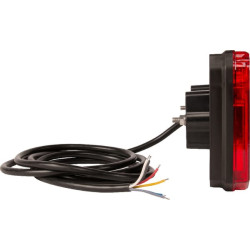 Daugiafunkcinis galinis KŠ žibintas LED, stačiakampis, 12-24V, 242x134x36.5mm, Kramp LA40007