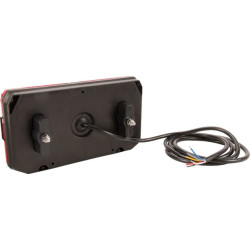 Daugiafunkcinis galinis KŠ žibintas LED, stačiakampis, 12-24V, 242x134x36.5mm, Kramp LA40007