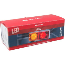Daugiafunkcis galinis žibintas LED, stačiakampis, 12-24V, 200x70x60mm, Kramp LA40015