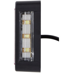 Galinis šviesos diodas, stačiakampis, 9/10/30/36V, raudona/gintarinė, užsukama, 223x35x98mm, 27 šviesos diodai, Hella ValueFit 2