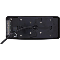 Galinis šviesos diodas, stačiakampis, 9/10/30/36V, raudona/gintarinė, užsukama, 223x35x98mm, 27 šviesos diodai, Hella ValueFit 2