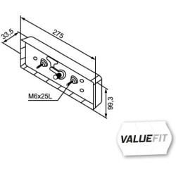 Galinis šviesos diodas, stačiakampis, 9/10/30/36 V, raudonas/gintarinis/skaidrus, užsukamas, 275x33,5x99,3 mm, 40 šviesos diodų,