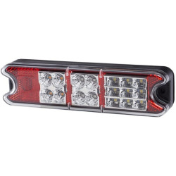 Galinis šviesos diodas, stačiakampis, 10/30V, raudonas/geltonas, užsukamas, 191x28x50mm, 21 LED, Hella ValueFit 2VP357021011