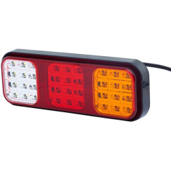 Galinis šviesos diodas, stačiakampis, 12/24V, raudona/gintarinė/balta, užsukamas, 284x37x100mm, Hella ValueFit 2VP357018001