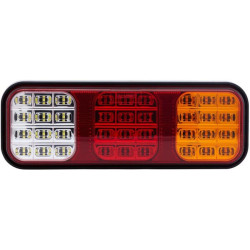 Galinis šviesos diodas, stačiakampis, 12/24V, raudona/gintarinė/balta, užsukamas, 284x37x100mm, Hella ValueFit 2VP357018001