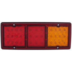 Galinis šviesos diodas, stačiakampis, 9/36 V, raudonas/gintaras, užsukamas, 326x68x130 mm, 33 šviesos diodai, Hella ValueFit 2SD