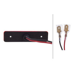 Galinis šviesos diodas, stačiakampis, 24 V, raudonas, užsukamas, 65x11x16 mm, Hella ValueFit 2TM357010111