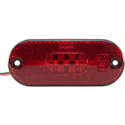 Žymeklis LED, stačiakampis, 24 V, raudonas, užsukamas, 108x10,5x44 mm, Hella ValueFit 2TM357009111