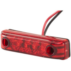Žymeklis LED, stačiakampis, 12V, raudonas, užsukamas, 65x11x16mm, Hella ValueFit 2TM357010011