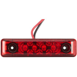 Žymeklis LED, stačiakampis, 12V, raudonas, užsukamas, 65x11x16mm, Hella ValueFit 2TM357010011